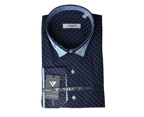 Рубашка VELS 20572/6 отд., пр., Размер: 2XL, Цвет: т.син. с голуб. рисун. | Интернет-магазин Vels