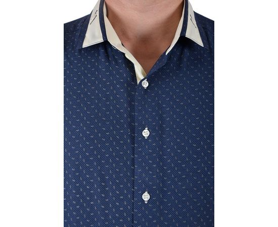 Рубашка VELS 20572/8 отд., пр., Размер: L, Цвет: т.син. с песочн. рисун., фото 4 | Интернет-магазин Vels