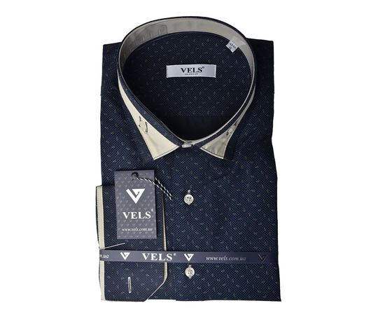 Рубашка VELS 20572/8 отд., пр., Размер: L, Цвет: т.син. с песочн. рисун. | Интернет-магазин Vels