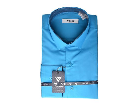 Сорочка VELS 219 класична з темно-синьою вставкою, Розмір: M/176-182, Колір: голуб. с отделк. | Інтернет-магазин Vels
