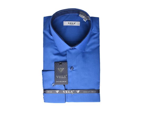 Рубашка VELS 232 кл. отд., Размер: M/176-182, Цвет: электрик с т. син. отд. | Интернет-магазин Vels