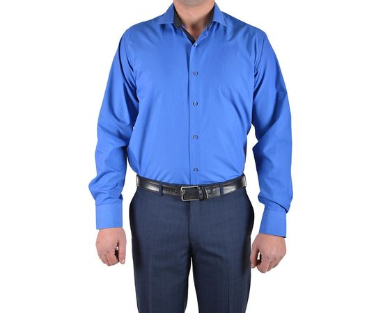 Рубашка VELS 232 кл. отд., Размер: M/176-182, Цвет: электрик с т. син. отд., фото 2 | Интернет-магазин Vels