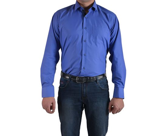 Сорочка VELS 233 класична з вставкою, довгий рукав, Розмір: M, Колір: электрик, фото 2 | Інтернет-магазин Vels