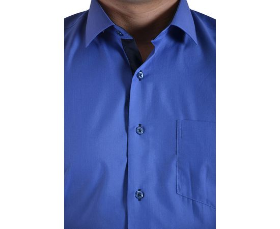 Сорочка VELS 233 класична з вставкою, довгий рукав, Розмір: M, Колір: электрик, фото 4 | Інтернет-магазин Vels