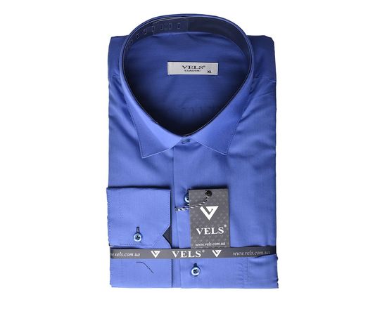 Сорочка VELS 233 класична з вставкою, довгий рукав, Розмір: M, Колір: электрик | Інтернет-магазин Vels
