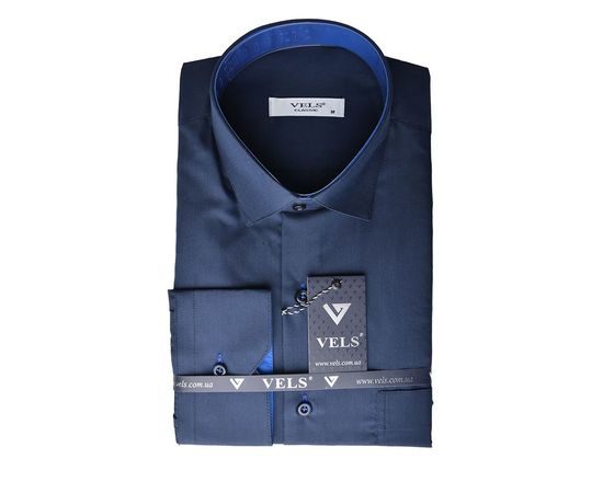 Сорочка VELS 251 з всавкою класична, Розмір: M, Колір: темно синий  | Інтернет-магазин Vels