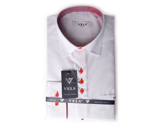 Рубашка VELS 1 красн.отд. дет., Размер: 1, Цвет: белый с красной отд. | Интернет-магазин Vels