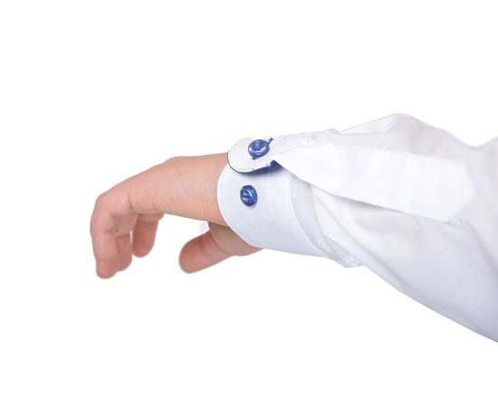 Рубашка VELS 1 син.отд. дет., Размер: 8, Цвет: белый с отд. синей, фото 8 | Интернет-магазин Vels