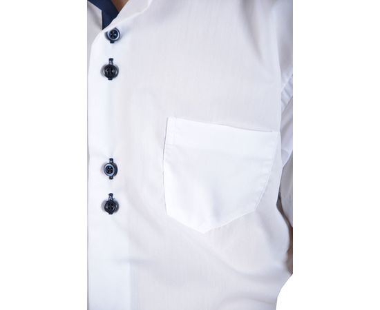 Сорочка дитяча VELS 1 з темно-синьою вставкою, короткий рукав, Розмір: 6, Колір: белая с т.синим, фото 6 | Інтернет-магазин Vels