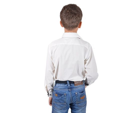 Рубашка VELS 215 кор.отд. дет., Размер: 1, Цвет: айвори с корич. отд., фото 3 | Интернет-магазин Vels