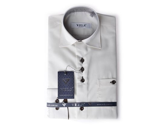 Рубашка VELS 215 кор.отд. дет., Размер: 5, Цвет: айвори с корич. отд. | Интернет-магазин Vels