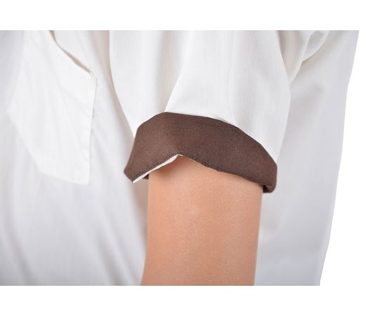 Сорочка дитяча VELS 215 з вставкою, короткий рукав, Розмір: 1, Колір: айвори с корич. отд., фото 7 | Інтернет-магазин Vels