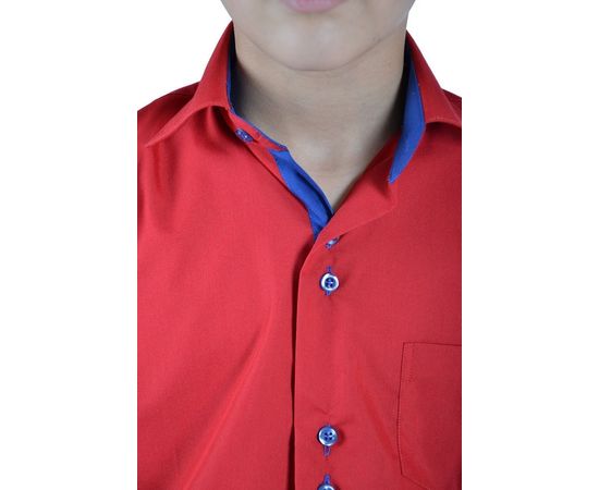 Сорочка дитяча VELS 31 синя вставка, короткий рукав, Розмір: 1, Колір: красный с син. отд., фото 5 | Інтернет-магазин Vels