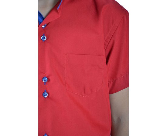 Сорочка дитяча VELS 31 синя вставка, короткий рукав, Розмір: 1, Колір: красный с син. отд., фото 6 | Інтернет-магазин Vels