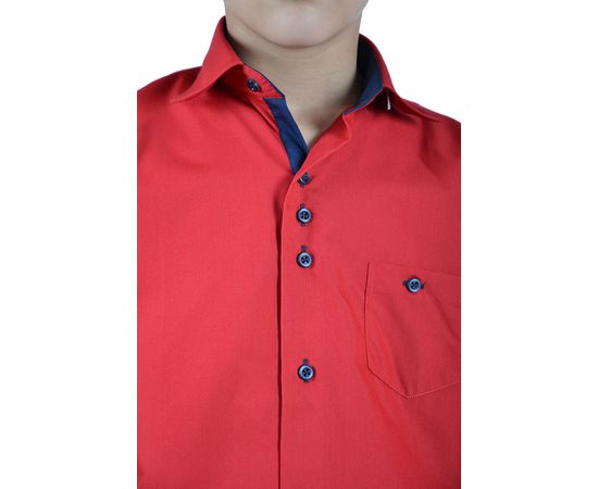 Рубашка VELS 31 т.син отд. дет., Размер: 2, Цвет: красный с т.син. отд., фото 5 | Интернет-магазин Vels