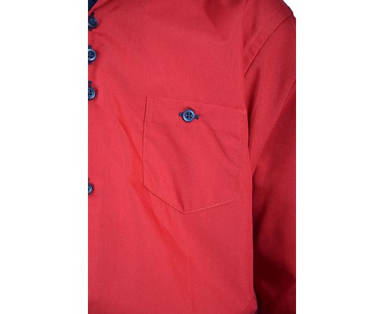 Рубашка VELS 31 т.син отд. дет., Размер: 2, Цвет: красный с т.син. отд., фото 6 | Интернет-магазин Vels