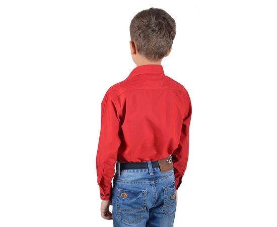 Рубашка VELS 31 т.син отд. дет., Размер: 2, Цвет: красный с т.син. отд., фото 3 | Интернет-магазин Vels