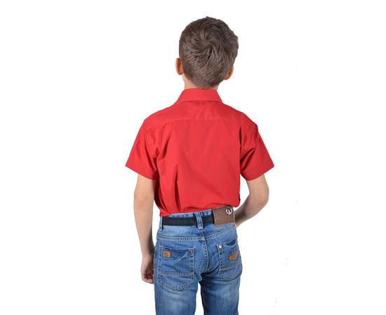 Сорочка дитяча VELS 31 з темно-синьою вставкою короткий рукав, Розмір: 1, Колір: красный с т.син. отд., фото 3 | Інтернет-магазин Vels