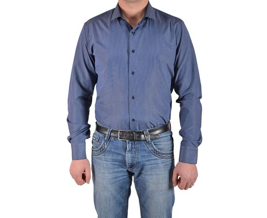 Рубашка VELS 442/2 пр., Размер: S/182-188, Цвет: синяя клетка, фото 2 | Интернет-магазин Vels