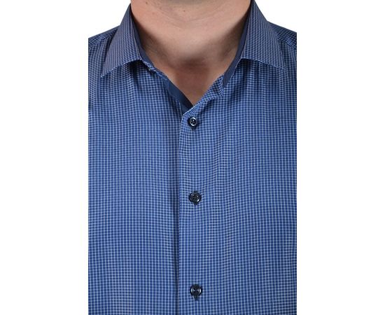 Рубашка VELS 442/2 пр., Размер: S/182-188, Цвет: синяя клетка, фото 5 | Интернет-магазин Vels