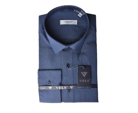 Рубашка VELS 442/2 пр., Размер: M/176-182, Цвет: синяя клетка | Интернет-магазин Vels