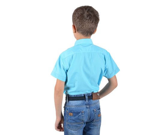 Сорочка дитяча VELS 192  з вставкою, короткий рукав, Розмір: 6, Колір: бирюза, фото 3 | Інтернет-магазин Vels