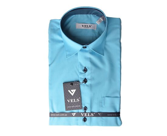 Рубашка детская на мальчика VELS 192 отд. к/р, Размер: 6, Цвет: бирюза | Интернет-магазин Vels