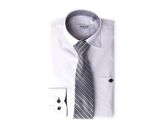 Краватка Vels дитяча кольорова 19, Розмір: 0, Колір: темно серая полоса | Інтернет-магазин Vels