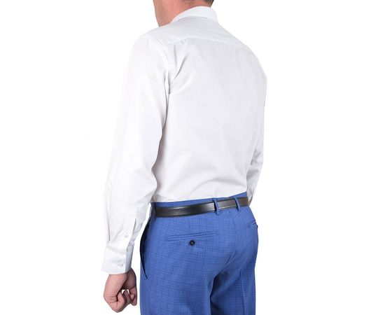 Сорочка VELS 215 класична з блакитною обробкою, Розмір: S, Колір: айвори с бледн.голуб.отд., фото 3 | Інтернет-магазин Vels