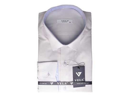 Сорочка VELS 215 класична з блакитною обробкою, Розмір: S, Колір: айвори с бледн.голуб.отд. | Інтернет-магазин Vels