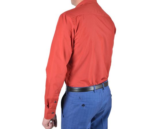 Рубашка VELS 23202 пр. отд., Размер: S, Цвет: терракот т.син. отд., фото 3 | Интернет-магазин Vels