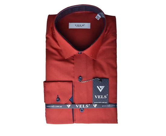 Рубашка VELS 23202 пр. отд., Размер: M, Цвет: терракот т.син. отд. | Интернет-магазин Vels
