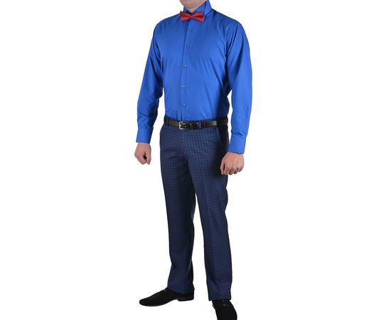 Рубашка VELS 34 кл. (бабочка), Размер: S, Цвет: ярко синий, фото 4 | Интернет-магазин Vels