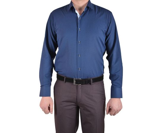 Рубашка VELS 7026/14 кл, Размер: S, Цвет: т.син текст. клетка, фото 2 | Интернет-магазин Vels