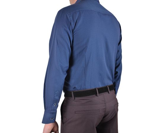 Рубашка VELS 7026/14 кл, Размер: S, Цвет: т.син текст. клетка, фото 3 | Интернет-магазин Vels