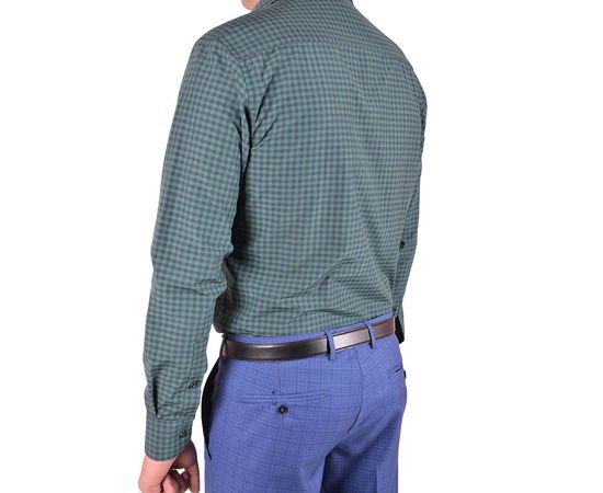 Рубашка VELS 9356/5 пр., Размер: M, Цвет: зелёная клетка, фото 3 | Интернет-магазин Vels