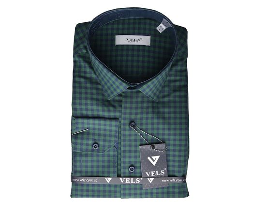 Сорочка VELS 9356/5 приталена, Розмір: L, Колір: зелёная клетка | Інтернет-магазин Vels