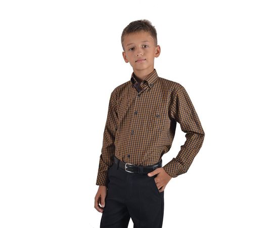 Рубашка VELS 1362/3 дет.налокот., Размер: 1, Цвет: рыжая клетка, фото 2 | Интернет-магазин Vels