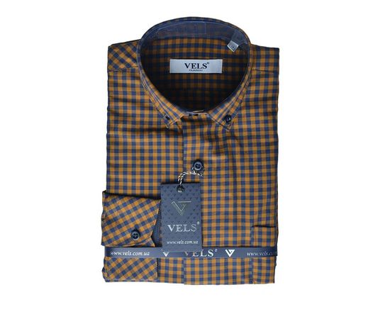 Рубашка VELS 1362/3 дет.налокот., Размер: 9, Цвет: рыжая клетка | Интернет-магазин Vels