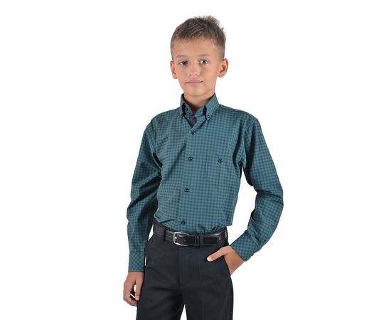 Рубашка VELS 9356/5 дет.налокот., Размер: 1, Цвет: зелёная клетка, фото 2 | Интернет-магазин Vels