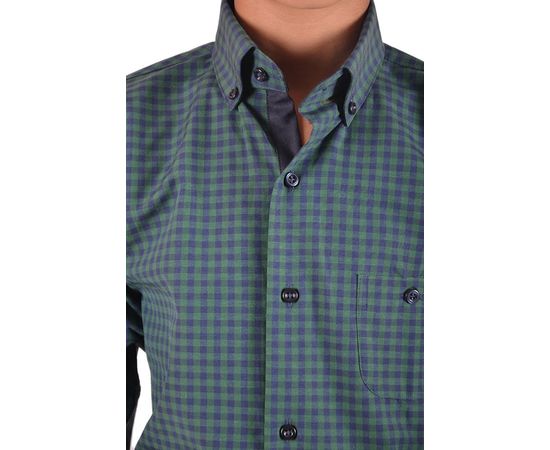 Рубашка VELS 9356/5 дет.налокот., Размер: 1, Цвет: зелёная клетка, фото 4 | Интернет-магазин Vels