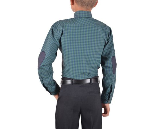 Рубашка VELS 9356/5 дет.налокот., Размер: 1, Цвет: зелёная клетка, фото 3 | Интернет-магазин Vels