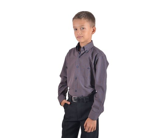 Рубашка VELS 9356/6 дет.налокот., Размер: 1, Цвет: коричневая клетка, фото 2 | Интернет-магазин Vels