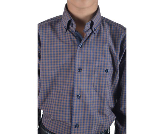 Рубашка VELS 9356/6 дет.налокот., Размер: 1, Цвет: коричневая клетка, фото 5 | Интернет-магазин Vels