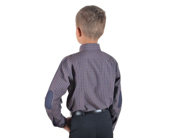 Рубашка VELS 9356/6 дет.налокот., Размер: 1, Цвет: коричневая клетка, фото 3 | Интернет-магазин Vels