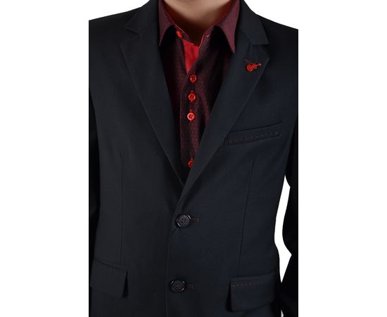 Костюм шкільний на хлопчика VELS 7382/1 (26-28) PD26/1 (B) BD3-2, Розмір: 110-56-54, Колір: чёрный, фото 4 | Інтернет-магазин Vels