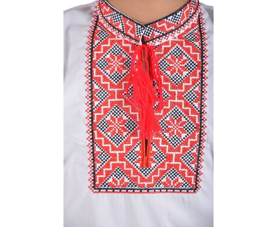 Вишиванка VELS 2006 бавовняна. 04, Розмір: 116/6, Колір: белая с красн. вышив., фото 5 | Інтернет-магазин Vels