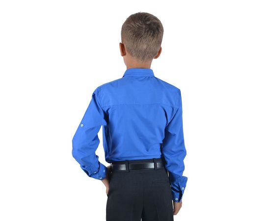 Рубашка VELS отд.дет. (5-6-7-8) 3338 (232), Размер: 110/5, Цвет: синяя с отд.т.син. клетка, фото 3 | Интернет-магазин Vels