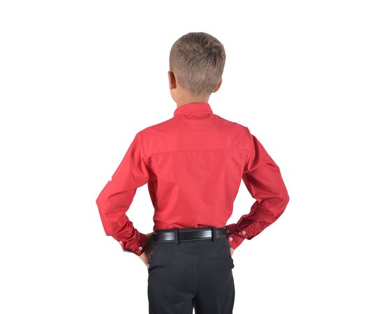 Рубашка VELS отд.дет. (9-10-12-14)3339 (31), Размер: 152/12, Цвет: красный с отд.т.син.клет., фото 2 | Интернет-магазин Vels