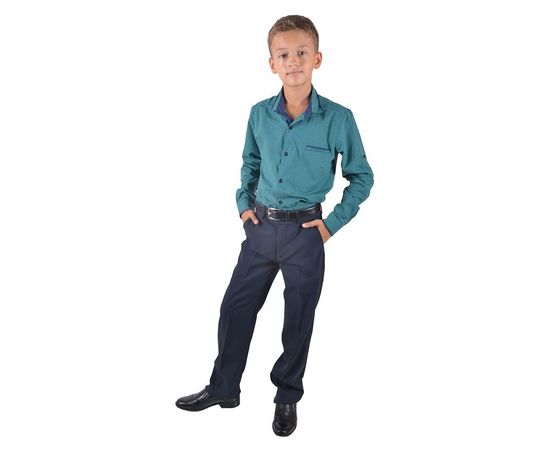 Рубашка VELS отв.дет. (9-10-12-14) 2923 (01), Размер: 164/14, Цвет: зелёная клетка, фото 2 | Интернет-магазин Vels